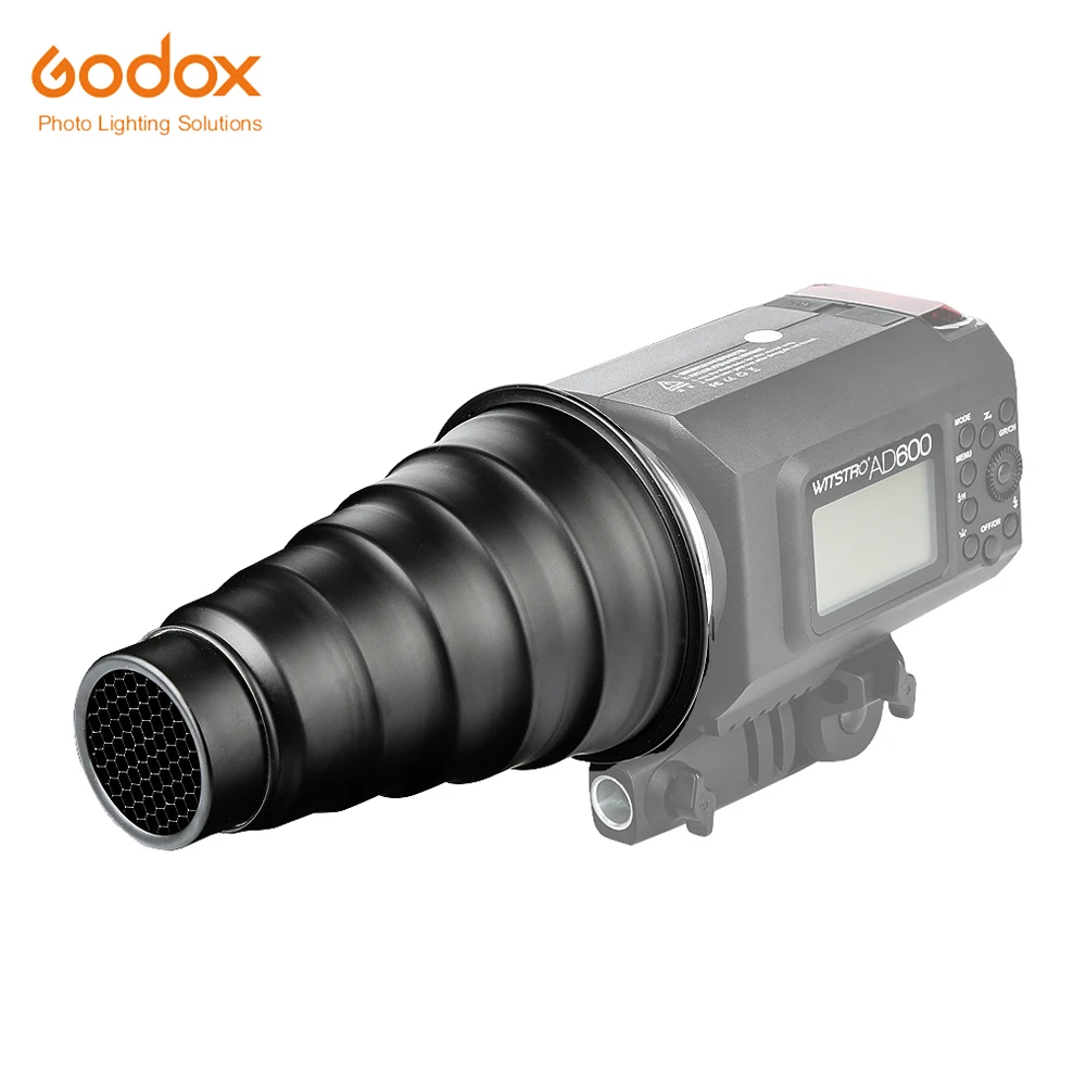 

Godox AD-H1 Honeycomb Conical Snoot with Godox Mount for AD600 AD600M Speedilite Portable Outdoor Flash Accessory