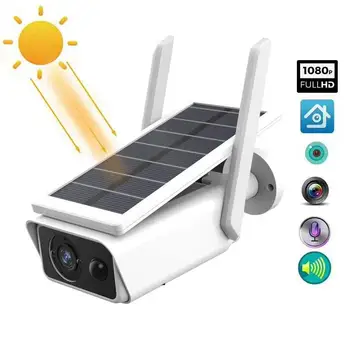 

Solar Camera Waterproof Mini WiFi Security Camera Solar Panel Wireless Smart PIR Human Sensing IR Night Vision Surveillance