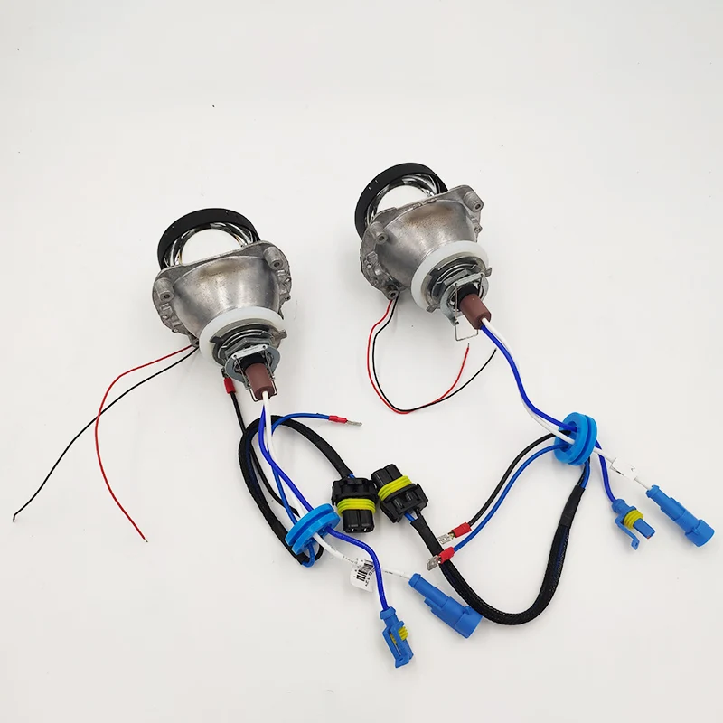 Авто стиль 2,5 дюймов мини фары линзы проектора bi xenon H4 H7 разъем для DIY модифицированной лампы мотоцикла H1 HID