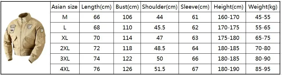 Military Bomber Jacket Men Casual Embroidery Slim Zipper Pilot