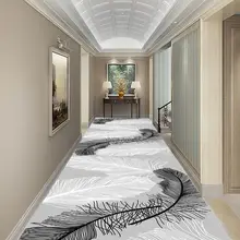 Креативные 3D Перьевые коврики для прихожей, Длинные гостиничные коридоры, коврики для гостиной, спальни, свадебные коврики, кухонные домашние коврики