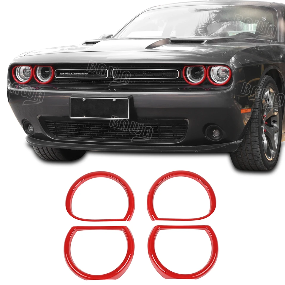 BAWA автомобильные наклейки для Dodge Challenger головной светильник Декоративные наклейки для Dodge Challenger+ ABS передний декоративный светильник