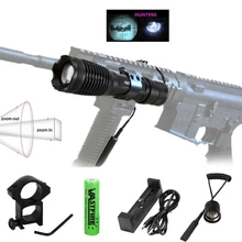 10W 940nm Тактический охотничье оружие фонарь для ружья масштабируемый фокус ИК-лампа ночного видения фонарик+ крепление винтовки+ переключатель