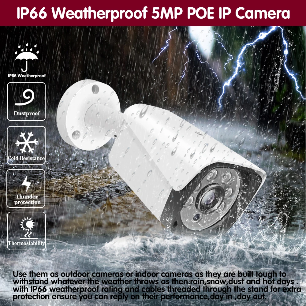 Камера видеонаблюдения 8 каналов NVR для улицы водонепроницаемая ip камеры с
