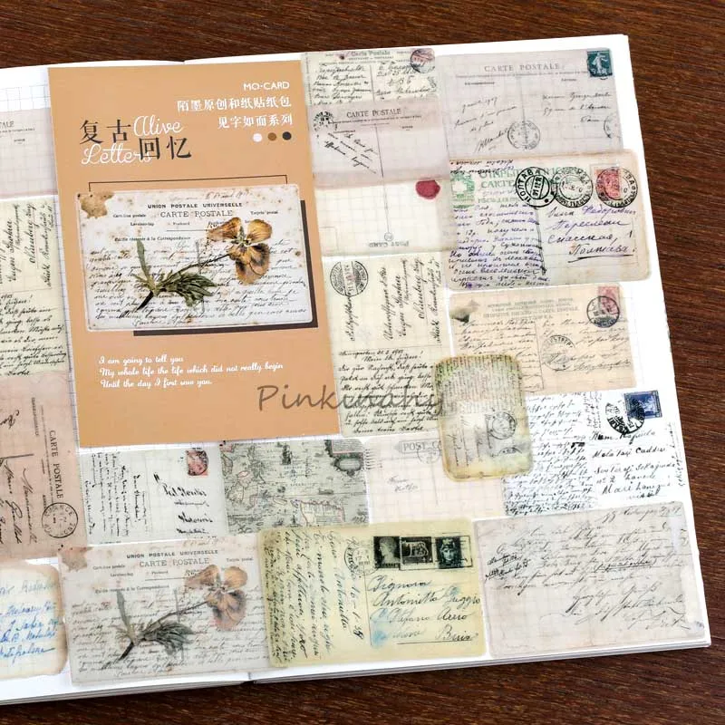 40xVintage английская поэзия письмо пуля журнал Декоративные наклейки для записей Скрапбукинг DIY Дневник палка этикетки для канцелярских принадлежностей - Цвет: 3