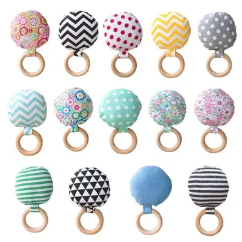 

Baby Teether Teeth Wood Ring Newborn Infants Molars Tooth Chew Biting Practice Toy Hand Rattle