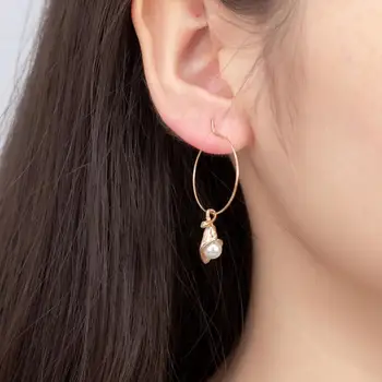 

2019 New Korean Fashion Exquisite Earrings Natural Shells Haiou Simple Personality Design Ladies Earrings Jewelry Wholesale