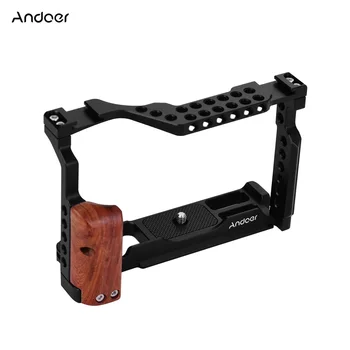 

Photography Andoer Aluminum Alloy Video Camera Cage with Dual Cold Shoe Mount Compatible with Fujifilm X-T3/X-T2