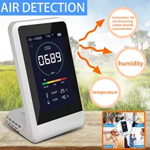 Co2 Meter Digitale Temperatur Feuchtigkeit Sensor Tester Air Qualität Monitor Kohlendioxid Tvoc Formaldehyd Hcho Detektor #3