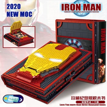 

2020 NEW MOC With 60 MINI Figures Iron Man Book Collector Fit S8006 Building Blocks Bricks Toys Birthday Christmas Gifts