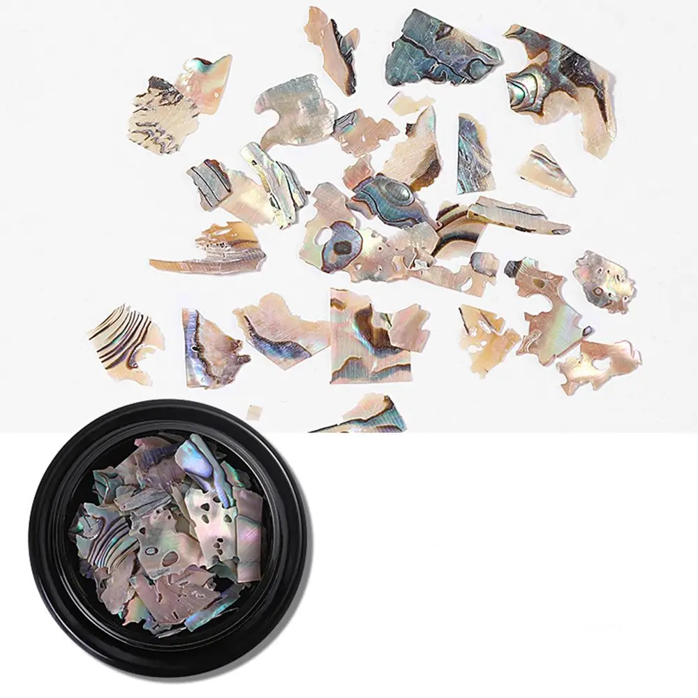 1 коробка, необычные украшения для ногтей, Abalone Shell, УФ-гель для ногтей, мерцающий камень, чешуйчатый жемчуг, маникюр, 3D украшения для ногтей