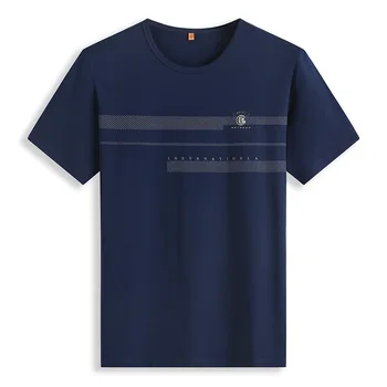 

Cotton Fat Man Big Size Short Sleeve T Shirt Men's Wear Plus Fat Plus Large Size Printing Loose T-shirt Spuer Thin Fat Male T