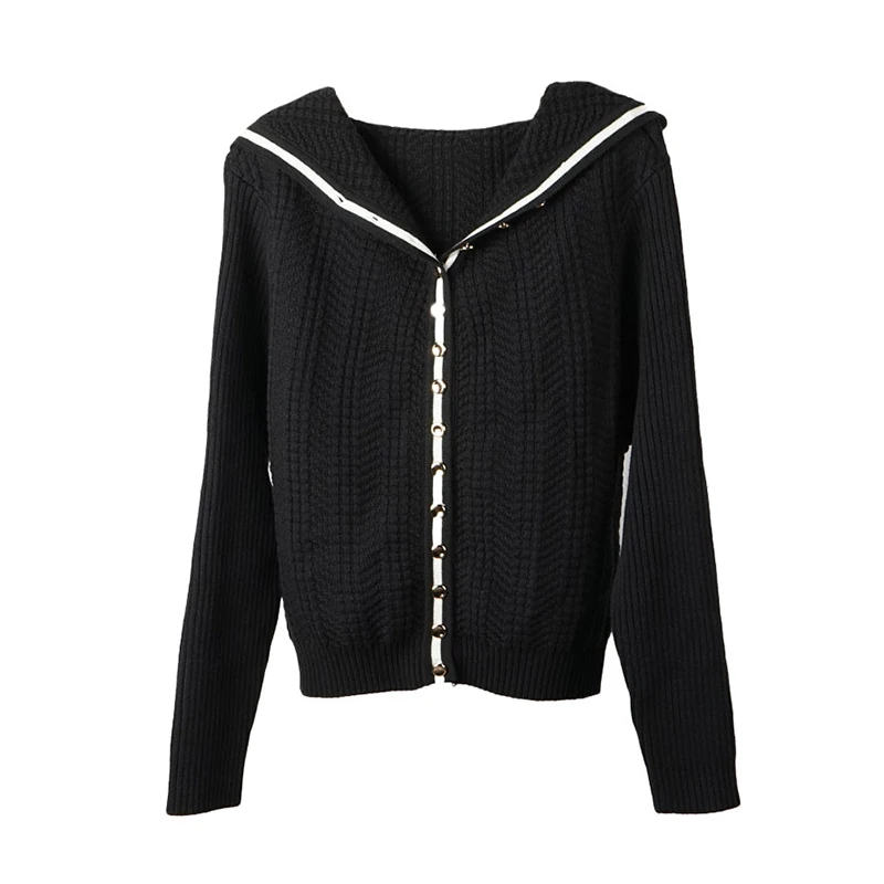 TWOTWINSTYLE Casual Patchwork Chain Sweater For