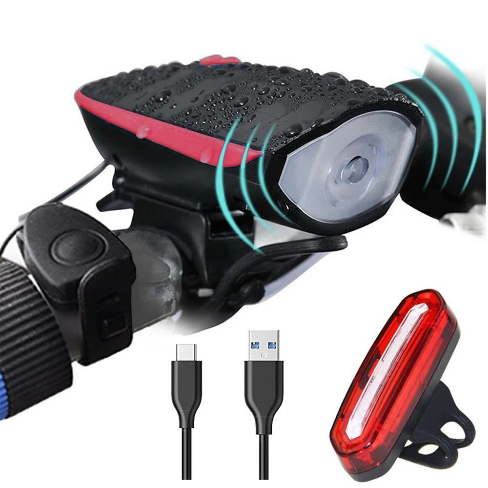 

USB Flashlight Cycling Lantern Rechargeable Bicycle Light Bike Headlight Bicycle Headlight For Bicycle Lamp With Loud Speaker