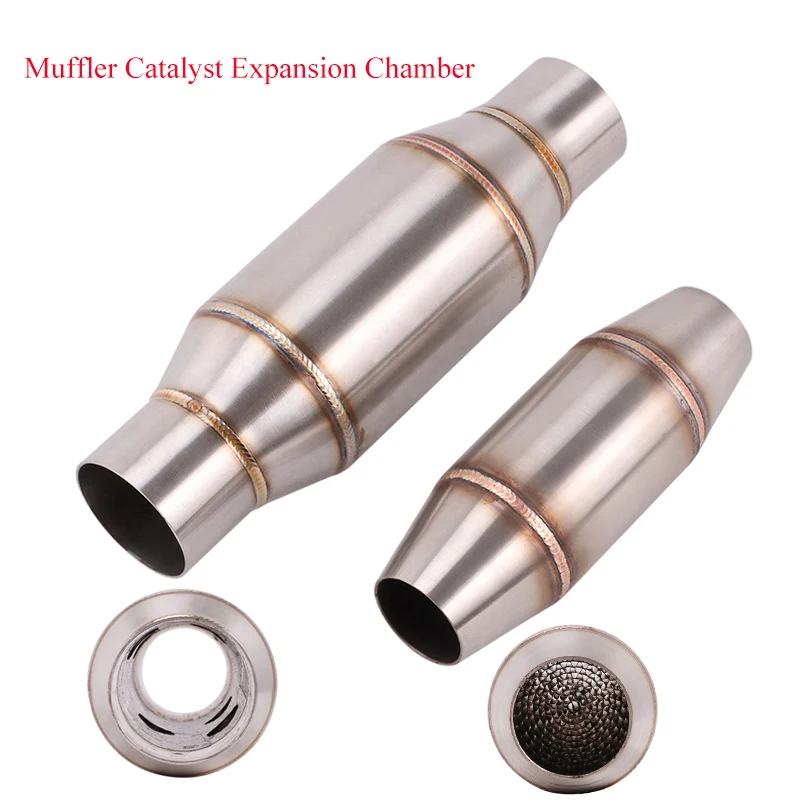 

Motorcycle Catalyst Expansion Chamber Pressure Pack DB Killer Silencer Noise Sound Eliminator Dirt Bike Front Link Pipe Modified
