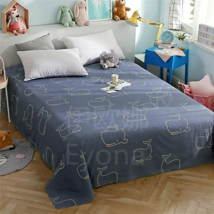 

2019 Geometric Bedding Set Grid Flat Sheet Pillowcase Duvet Cover Double Queen King Single Grey Series Flat Sheet
