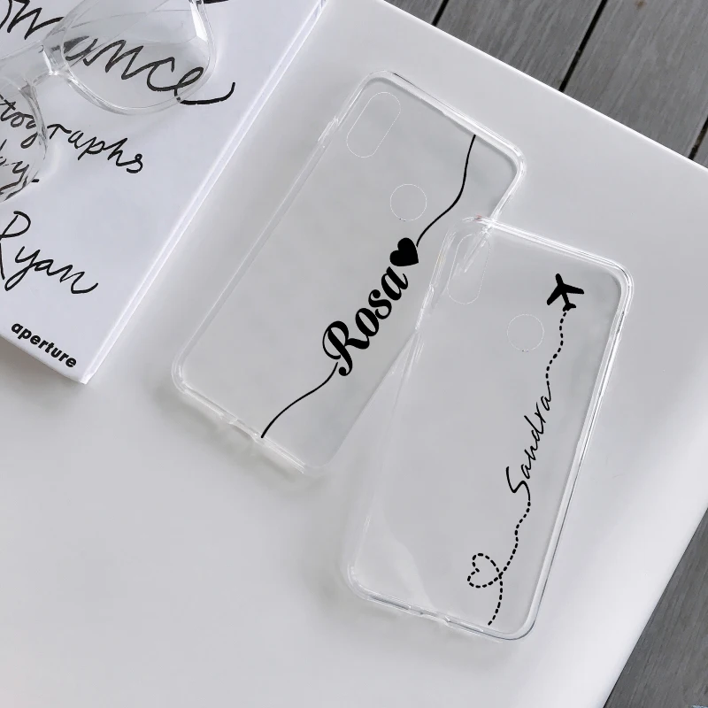 cute phone cases for samsung  Custom Name DIY Case For Samsung Galaxy A51 A71 A31 A21S A50 A70 A12 A32 A42 A52 A72 5G S21 S20 FE S10 S9 Clear Soft Phone Case silicone cover with s pen