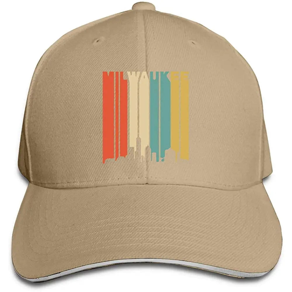 Мужская Женская винтажная бейсболка в стиле ретро 1970-х Милуоки, бейсболка