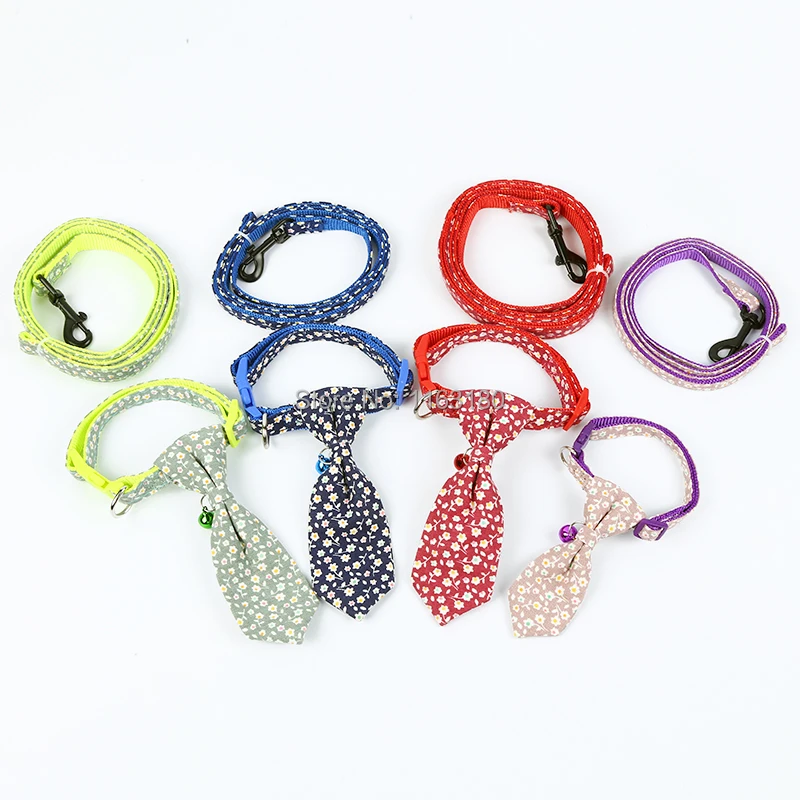 

36 Sets/lot Dog Collar with Bow tie and Leash Adjustable Cat Dog Bow Tie Collar Dog Accessories Pet Product