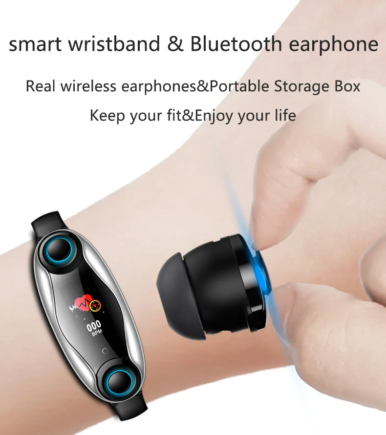 LEMFO LT04 T90 Fitness Bracelet Wireless Bluetooth Earphone 2 In 1 Bluetooth 5.0 Chip IP67 Waterproof Sport Smart Watch