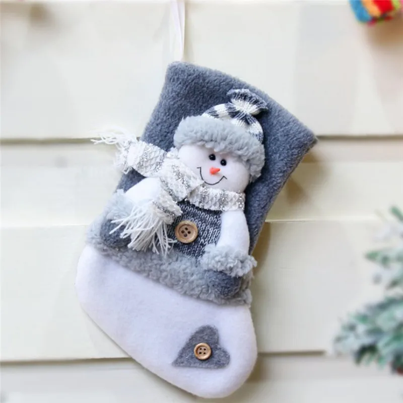 Рождественские подарочные пакеты Рождественские елочные украшения Рождественские Чулки для подарков мешок Рождественский подарок носки#3O31