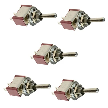 

New 5 x On/Off Small Toggle Switch Miniature Spst 6Mm - Ac250V 3A 120V 5A