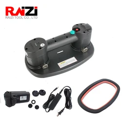 Raizi Grabo – ventouse à vide électrique Portable, outil de levage lourd pour cloisons sèches en bois, carreaux de verre de granit avec deux batteries 