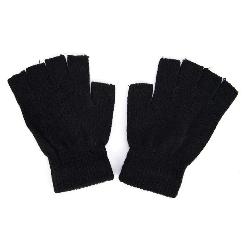 1pair Women Men Fingerless Gloves Mitten Knitted Autumn Winter Touch Screen  het Half-Fingers Adult Warm Winter hand gloves for men