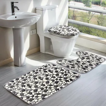 

Kitchen Bathroom Mat Bed Comfortable No-Slip Bathroom Pedestal Rug Bath Mat