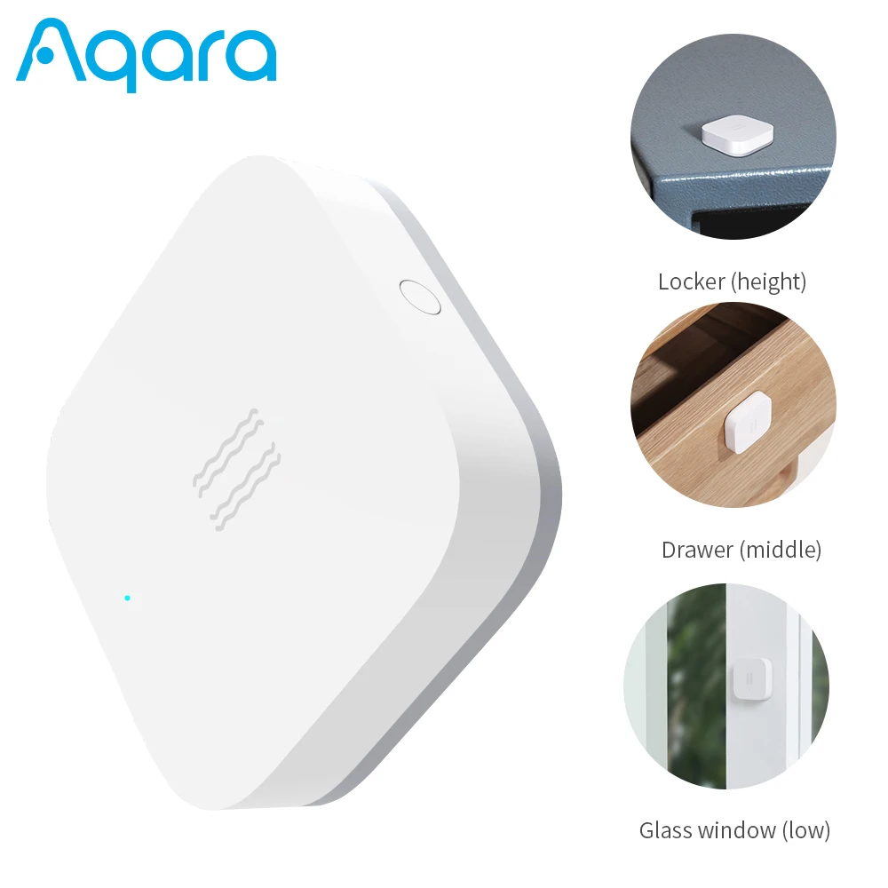 Умный датчик вибрации Aqara ZigBee обнаружения ударов со встроенным гироскопом для