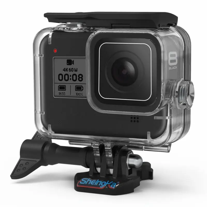 Подходит для Gopro Hero 8 водонепроницаемые чехлы практичная Черная Спортивная камера Водонепроницаемые Чехлы аксессуары для камеры для Gopro Hero8 Новинка