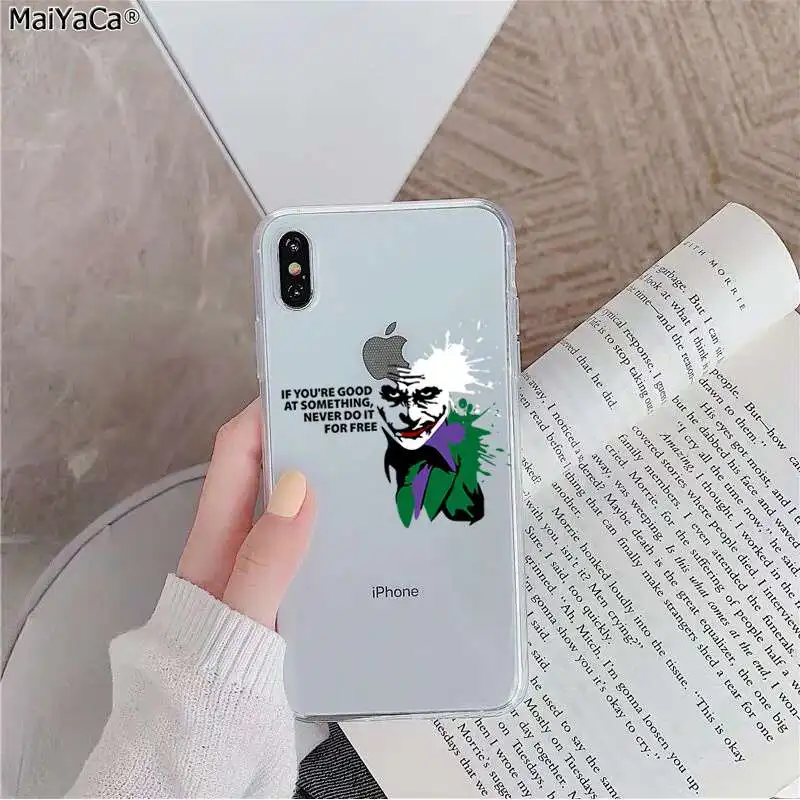 A6 MaiYaCa Харли Куинн самоубийцы Отряд Джокер чернила прозрачный ТПУ чехол для телефона Apple iphone 11 pro 8 7 66S Plus X XS MAX 5s SE XR - Цвет: A6