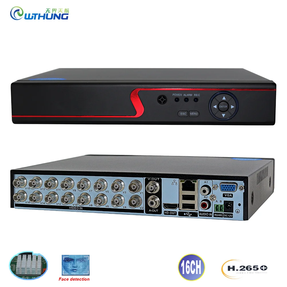16 каналов Гибридный видеорегистратор системы видеонаблюдения AHD DVR