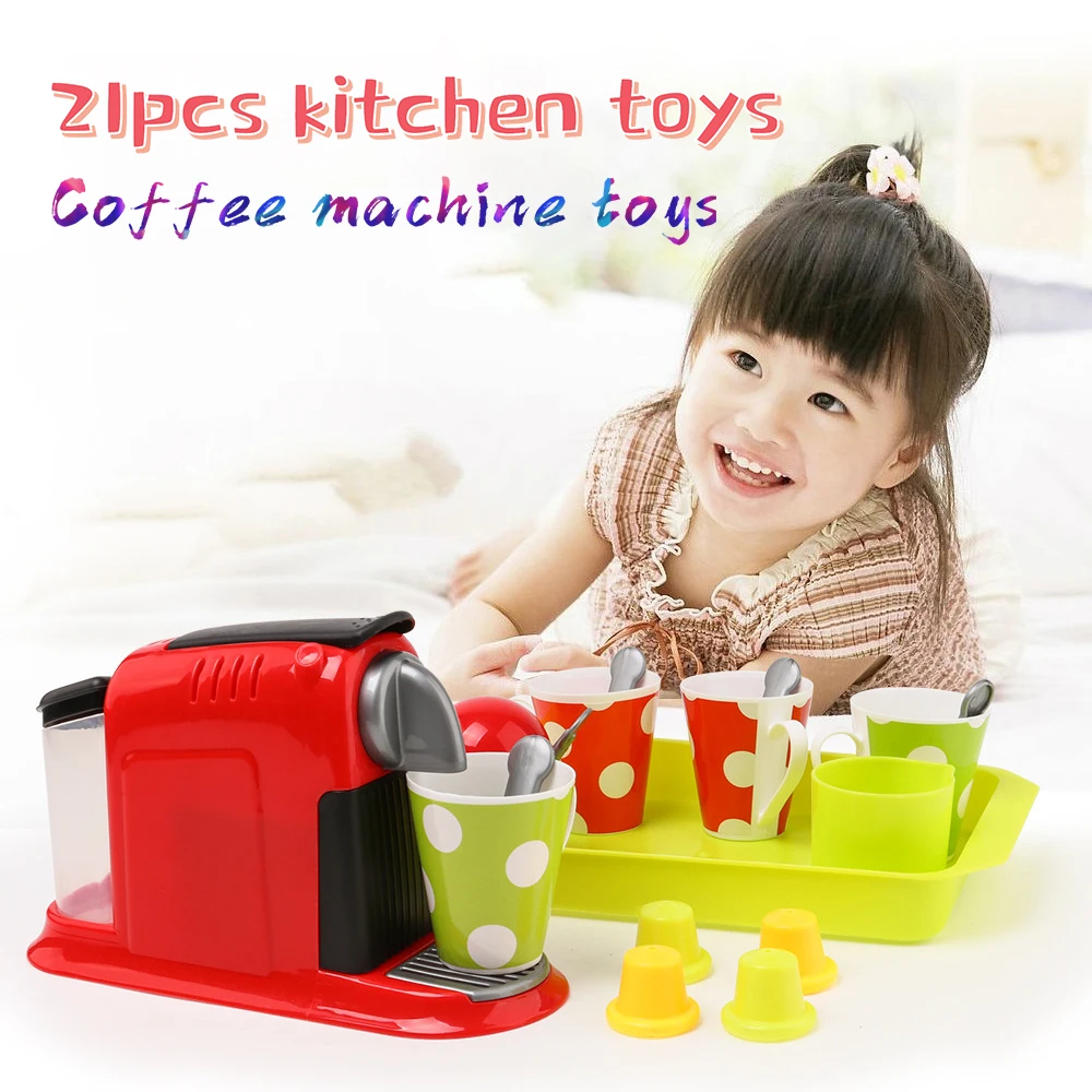 Children's Family Coffee Blender Set Kitchen Toys Girls' Simulation Mini Appliances Early Education Gifts For Children | Игрушки и