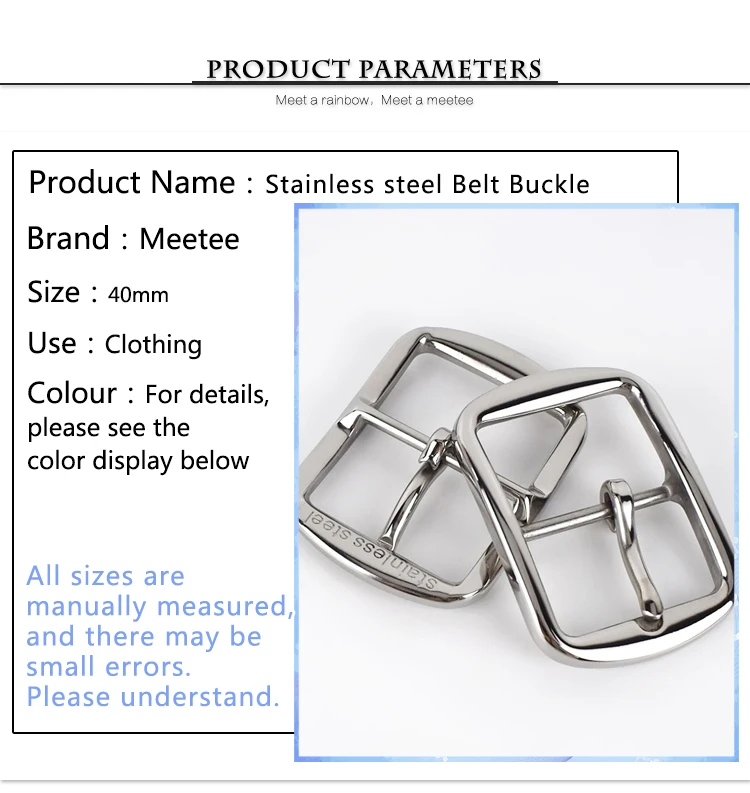 Meetee 40*52 мм Мужские пряжки из нержавеющей стали для 39 мм пояс для отдыха ремень для украшения джинсов Одежда Аксессуары для декора