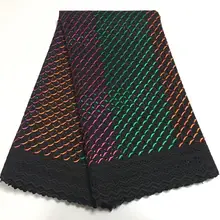 Tissu африканская кружевная ткань tissu dentelle швейцарская вуаль кружевная ткань из Дубая Высококачественная парчовая Ткань 5 ярдов
