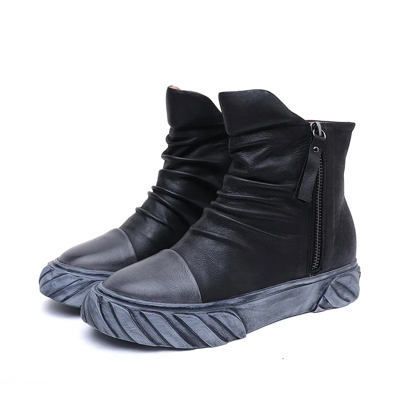 

Handmade Leather Boots Women Shoes Fashion