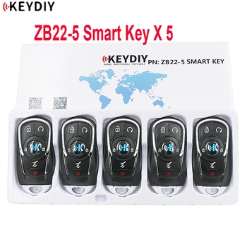 

5PCS X KEYDIY Universal Smart Key ZB22-5 for KD-X2 KD900 Mini KD Car Key Remote Replacement Fit More than 2000 Models