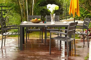 Plastic Wood Patio Dining Chairs