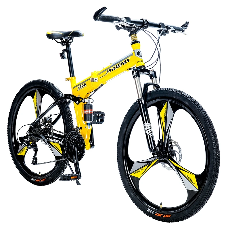 26 inches mountain bike one-wheel folding racing bike 21 speed shock-absorbing dual disc brake adult bicycle