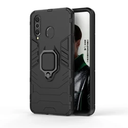 Versatile Ring Stand Back Cover - Protective Case with Enhanced Grip - Galaxy A9 Pro 2019 (Black)
