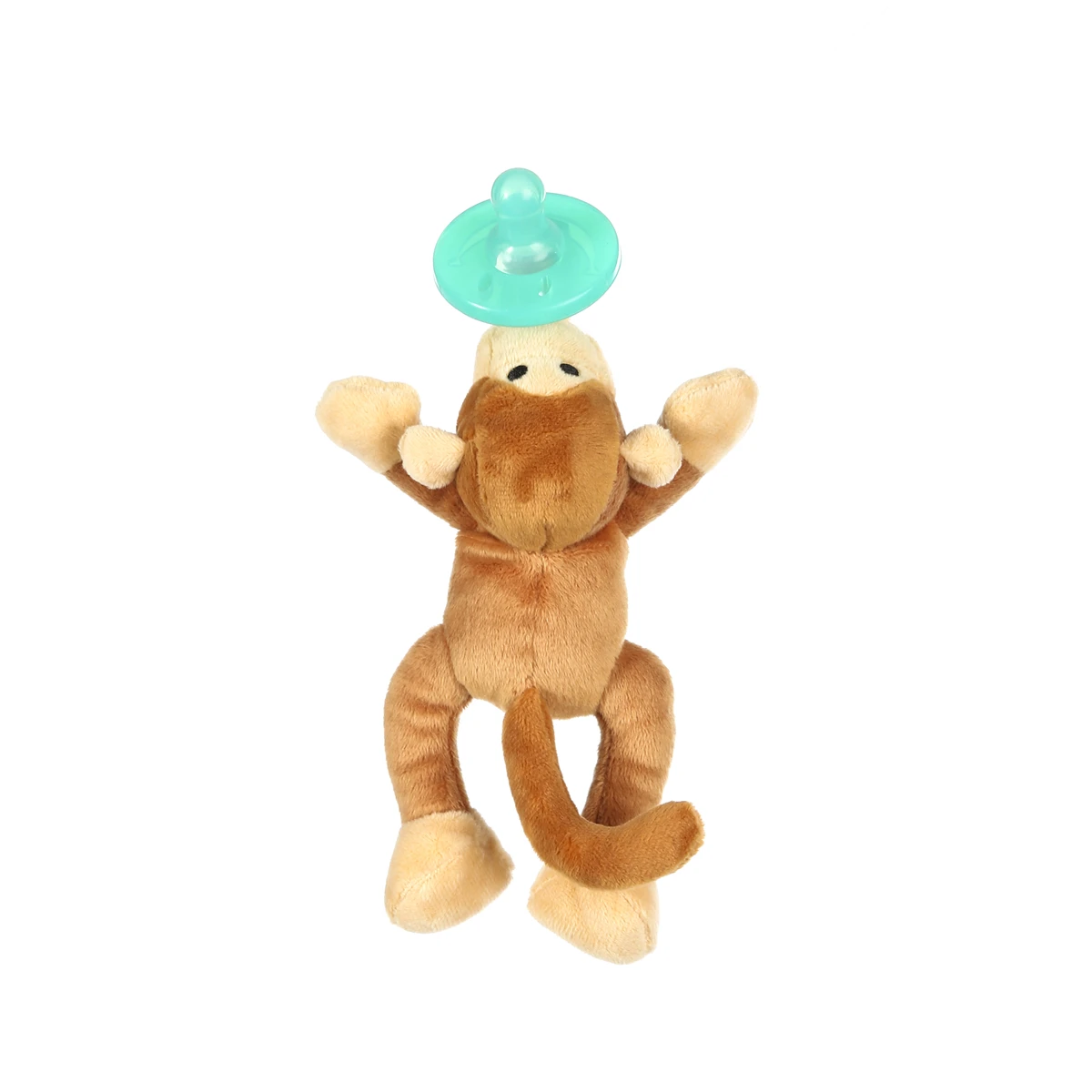 Детская Соска-соска для новорожденных мальчиков и девочек с мультяшными рисунками, милые игрушки для младенцев, силиконовая соска для кормления, плюшевая Детская Соска с животными - Цвет: Monkey