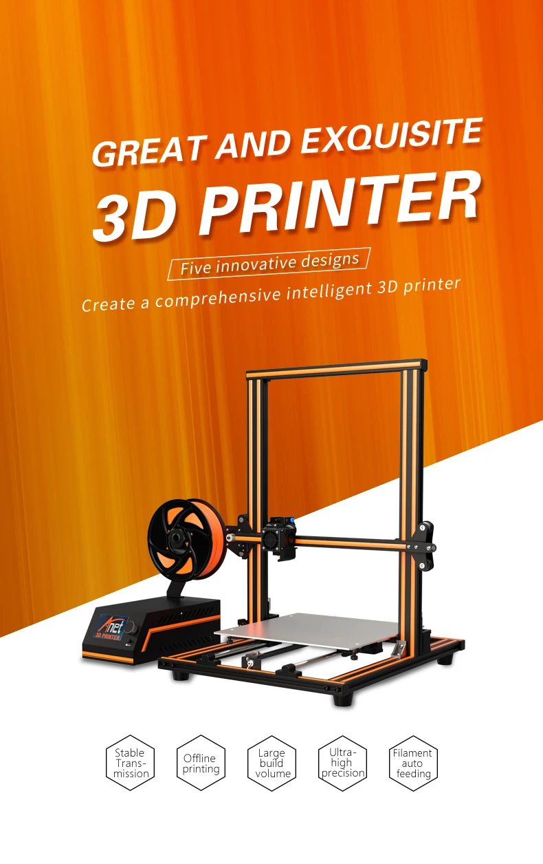 Anet E16 E10 ET4 3d принтер комплект размера плюс высокая точность Reprap prusa i3 Impresora 3d принтер DIY комплект с нитью Рождество