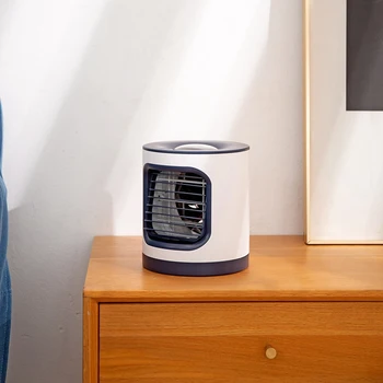 

Air Conditioning Fan Home Purify Silent Office Desktop 4000MAh Rechargeable Projection Night Light Cooler Fans