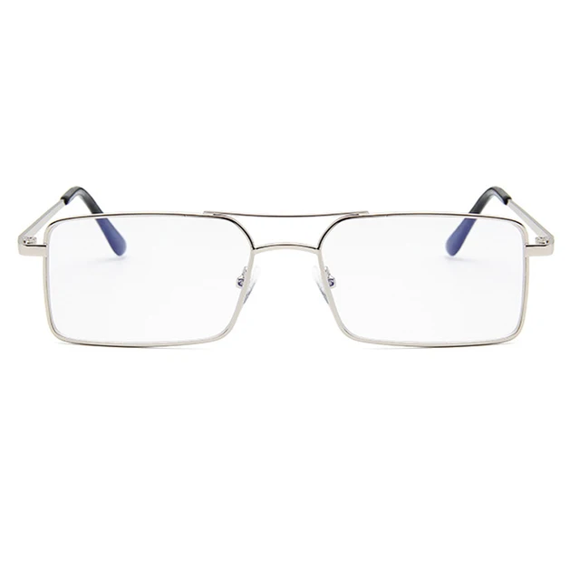 OEC CPO Vintage Square Metal Steampunk Sunglass Women Brand Designer Metal Punk Sun Glasses Driving Men Oculos De Sol O156 C13 Silver-Clear