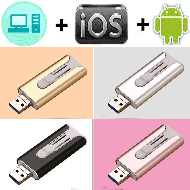 

Usb Flash Drive For iPhone 6 6S 6Plus 7 7S 7P 8 8Plus X iPad Lightning USB Memory Stick 128GB Pendrive for iOS External storage