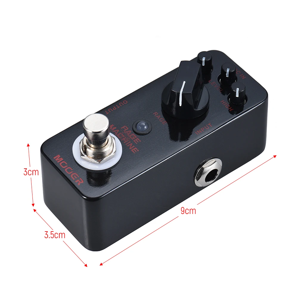 

RAGE MACHINE Heavy Metal Distortion Guitar Effect Pedal True Bypass Full Metal Shell
