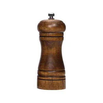 

Natural Durable Oak Wood Kitchen Tools Cooking Salt and Pepper Grinder Hand Movement Oak Wood Pepper Mill Drop Shipping
