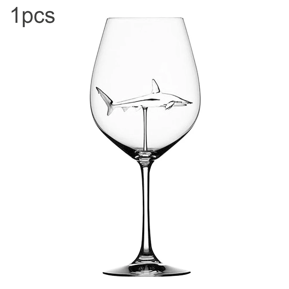 Горячее Красное вино бокал es с акулой внутри бокал стекло без свинца прозрачное стекло для домашнего бара вечерние XJS789 - Цвет: 1pcs