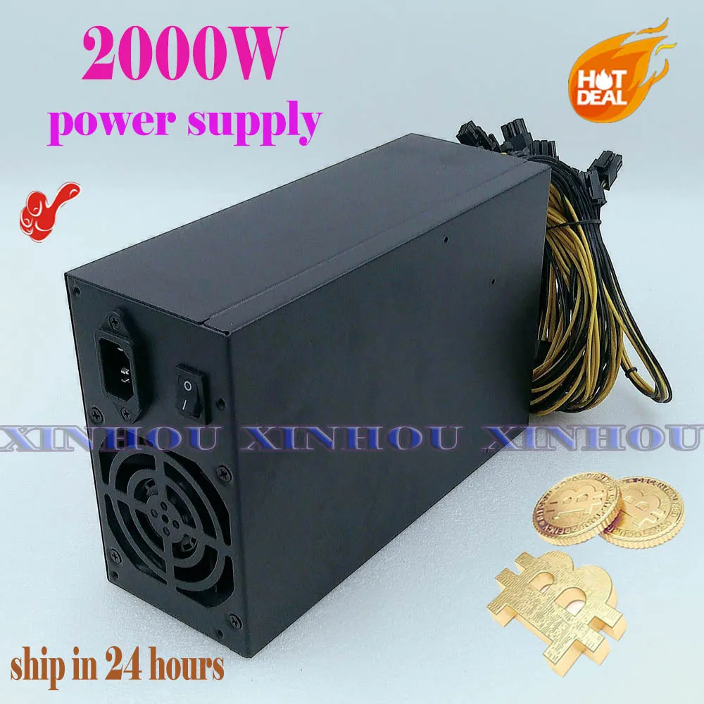Блок питания для майнинга Antminer R4 S9 T9 + S9k L3 Z9 Z11 B7 A9 Ebit мощность 2000 Вт Доставка 24 часа